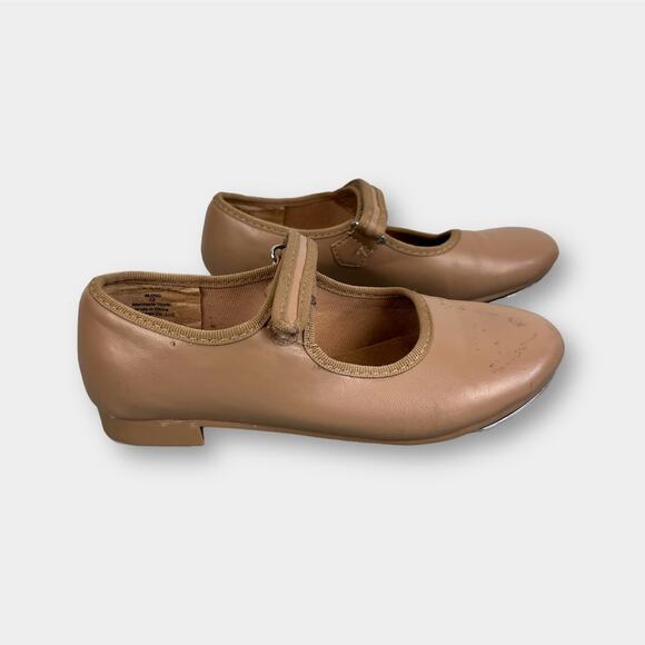 Dance Class Toddler Molly Jane Caramel Tap Shoes with Straps 12 - Picture 1 of 9